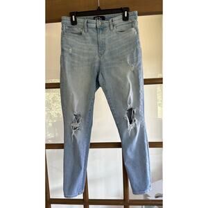 GAP Distressed Denim Universal Legging Jeans High Rise Size 8/29R Super Stretch
